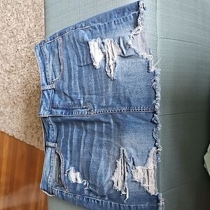 High rise mini skirt